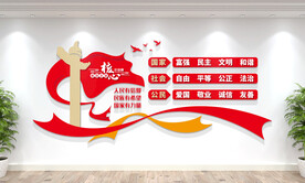 社会主义核心价值观党建文化墙