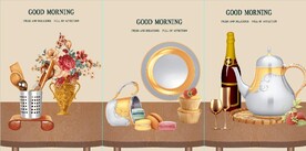 花瓶水果餐具餐厅装饰画