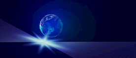 蓝色科技地球背景闪光线条背景图
