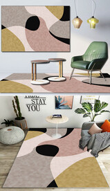 现代轻奢简约高档几何客厅地毯