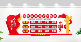 社会主义核心价值观党建文化墙