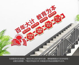 四有好老师楼梯文化墙