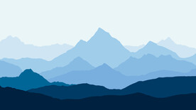 风景插画 群山图