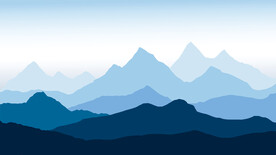 风景插画 群山图