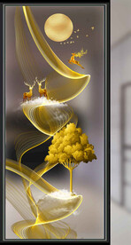 高清分层透明底屏风打印图