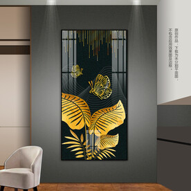 鎏金蝴蝶客厅卧室玄关装饰画挂画