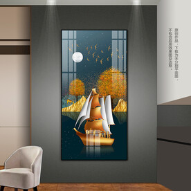 一帆风顺客厅玄关卧室装饰画挂画