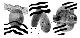 极简黑白水彩背景