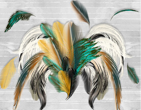 装饰画 晶瓷画 羽毛