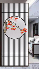 高清分层透明底屏风玻璃打印图