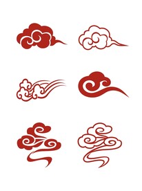 矢量中式云纹中国风古典祥云花纹