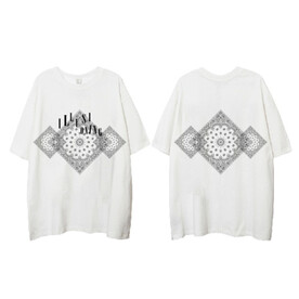 腰果花纹样潮牌T恤图案