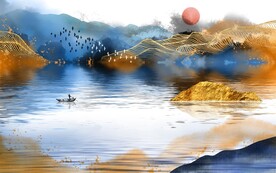 抽象艺术电视背景墙