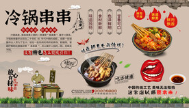 冷锅串串背景墙