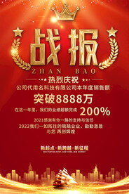 企业公司销售战报海报