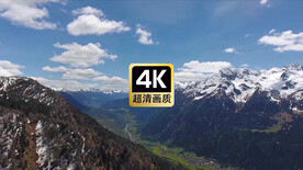 航拍远山云海峡谷美景