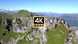 航拍远山峡谷美景