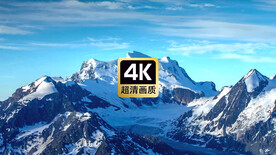 航拍雪山山顶美景