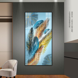 抽象客厅玄关装饰画卧室晶瓷画