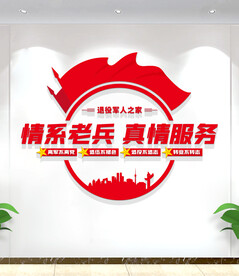退役军人管理服务中心文化墙