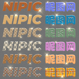 炫酷3d字体样式特效立体字模板