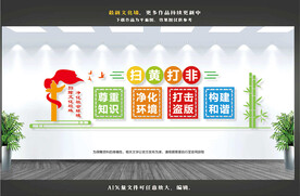 扫黄打非文化墙