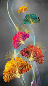 装饰画 晶瓷画 杏叶