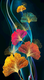 装饰画 晶瓷画 杏叶