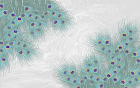 装饰画 晶瓷画 孔雀翎