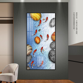 现代装饰画客厅玄关床头画晶瓷画