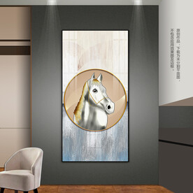 简约马到成功客厅卧室玄关装饰画