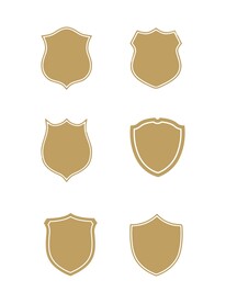 矢量盾牌徽章形状图标元素