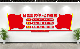 党员活动室核心价值观文化墙