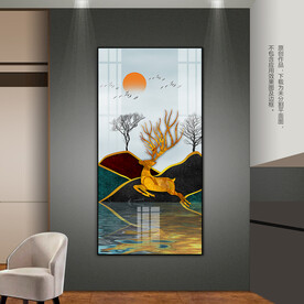 禅意山水客厅玄关装饰画床头挂画