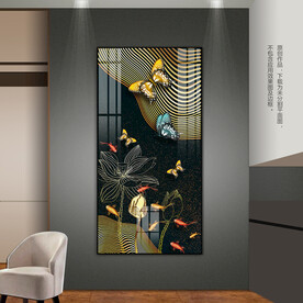 家和万事兴客厅玄关装饰画晶瓷画