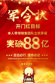 销售军令状海报