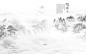 新中式水墨山水装饰画