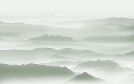 中式水墨山水背景墙