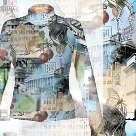 建筑数码印花女装