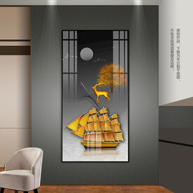 一帆风顺客厅玄关卧室装饰画挂画