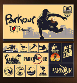 矢量跑酷运动文化系列