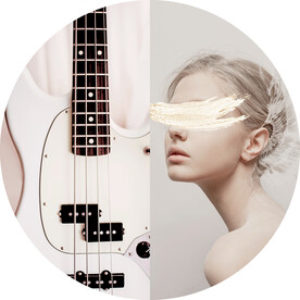 装饰画 吉他 美女