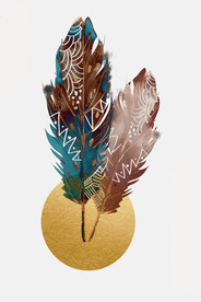 装饰画 抽象画 羽毛