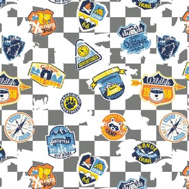 卡通 小熊 格子