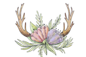 装饰画 抽象画 花朵