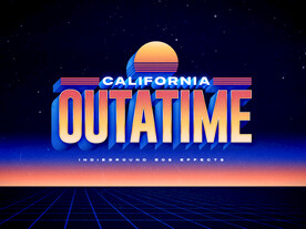 蒸汽波字体可替换海报模板系列