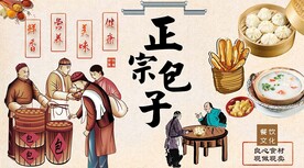 包子铺背景墙