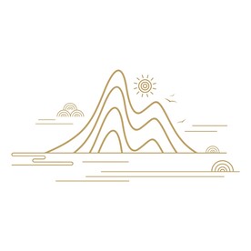 矢量中国风创意古典山纹云纹水纹