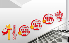 社会主义核心价值观楼梯间文化墙