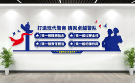 四个铁一般文化墙